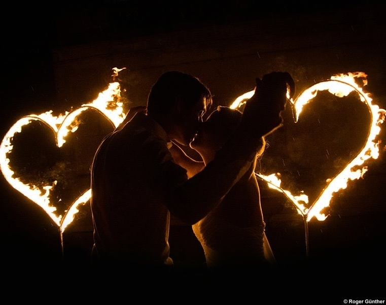 Feuershow zur Hochzeit